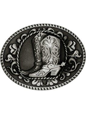 Men Cowboy Riding Boots Western American Fashion Vintage Style Buckle